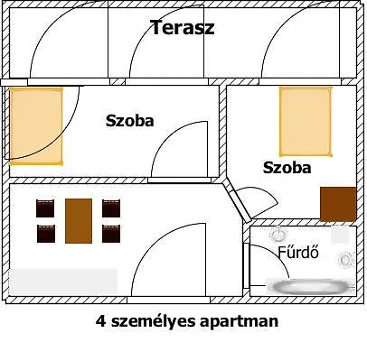公寓 Smeraldo Wellness Apartman *